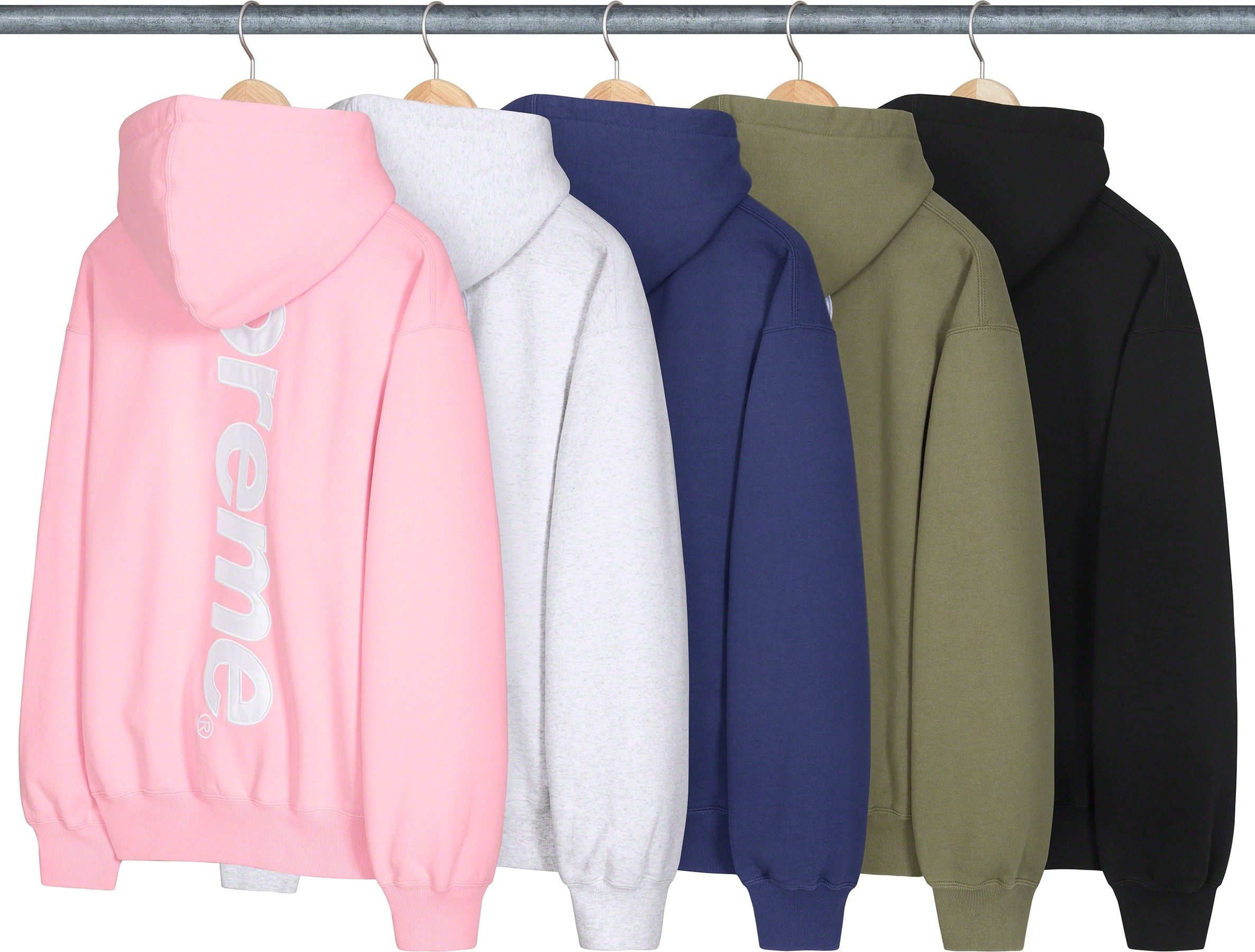 Satin Appliqué Hooded Sweatshirt